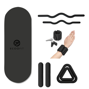 Factory Customized Logo Black Barbell Bar Beam Silicone Dumbbell Yoga Mat Home Gym Fitness Set Yoga Pilates Accessories