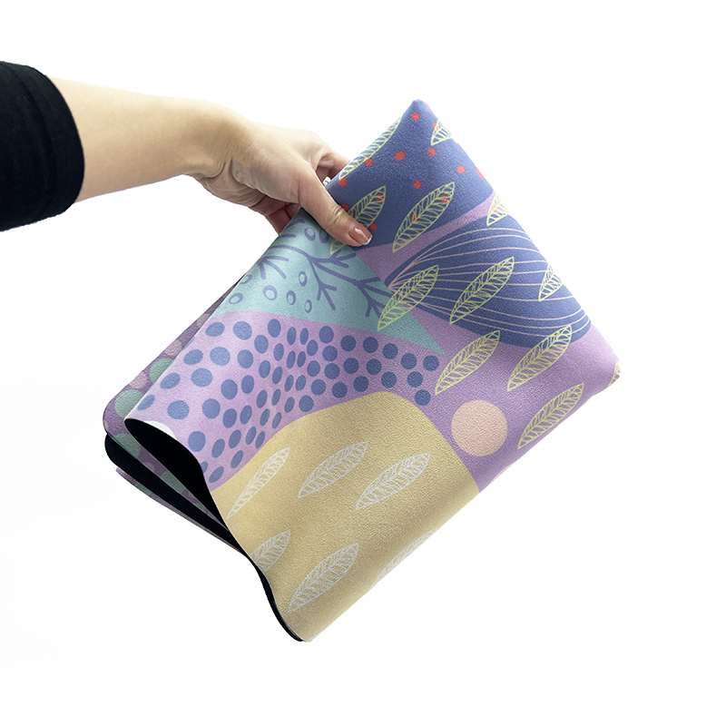 suede yoga mat travel light weight