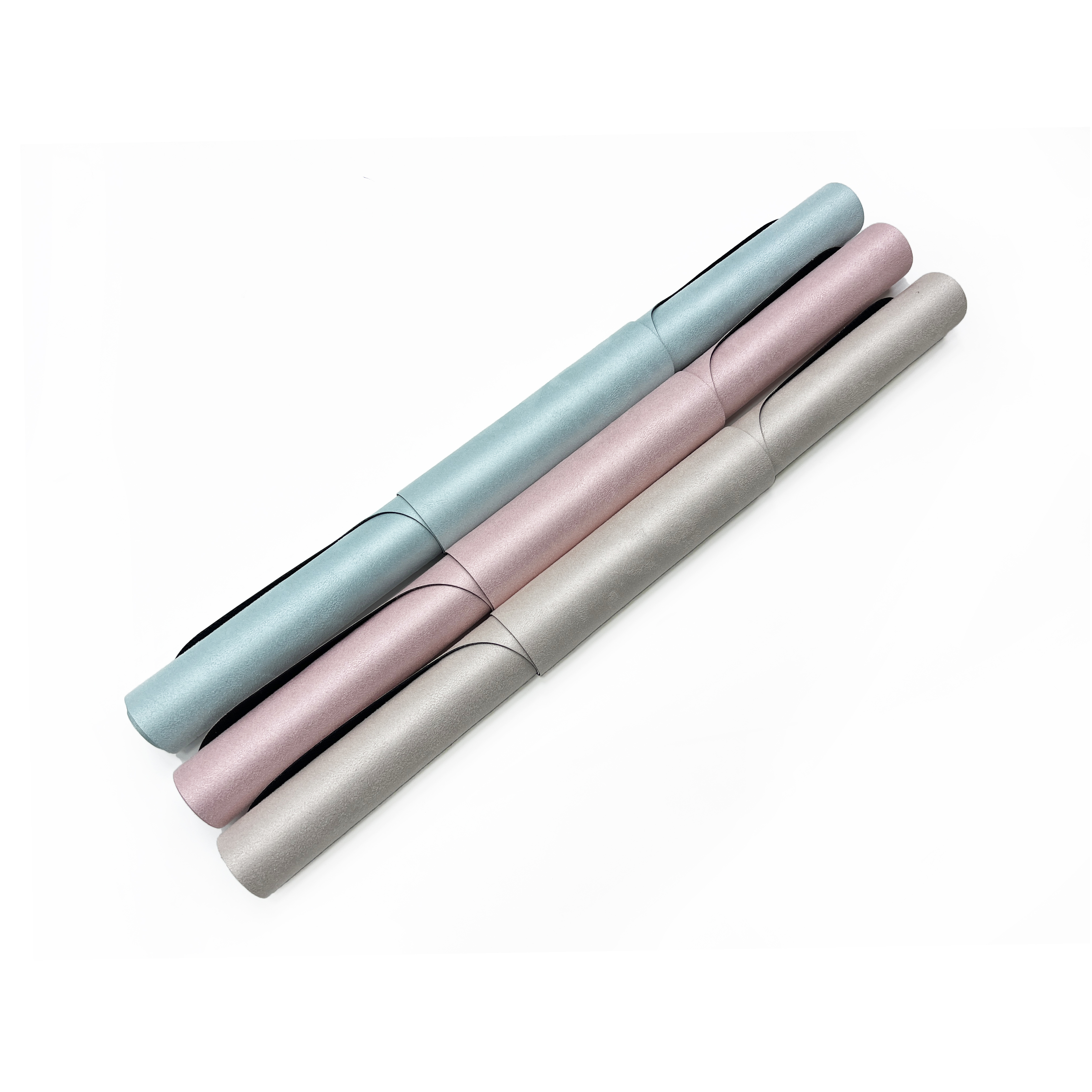 Pastel Blue Pink Beige Nuede Solid Color Custom Logo Hygiene Foldable Easy Care Durable Pilates Reformer Mat With Suede Bag