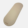 Eco-Friendly 5mm Thick PU Natural Rubber Branded Mat Arch Oval Curved Para Yoga Mat De Yoga Beige Sand Nude Color