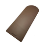 2025 Popular Chocolate Dark Brown Tan Color Matt PU Natural Rubber Yoga Mat with Laser Logo Arch Oval Shaped Mat