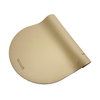 Eco-Friendly 5mm Thick PU Natural Rubber Branded Mat Arch Oval Curved Para Yoga Mat De Yoga Beige Sand Nude Color