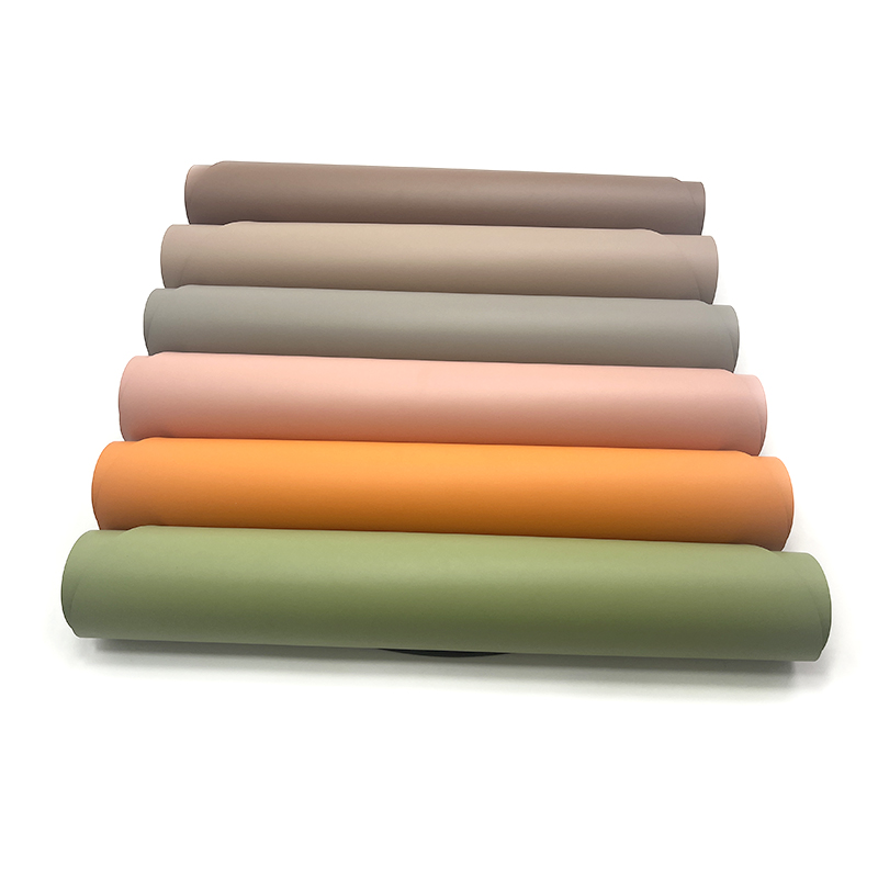 Nonslip Coconut Fiber Vegan PU Orange Tan Leather Natural Rubber Polyurethane Custom Branded Logo Laser Alignment Custom Color Nude Beige Yoga Mat 