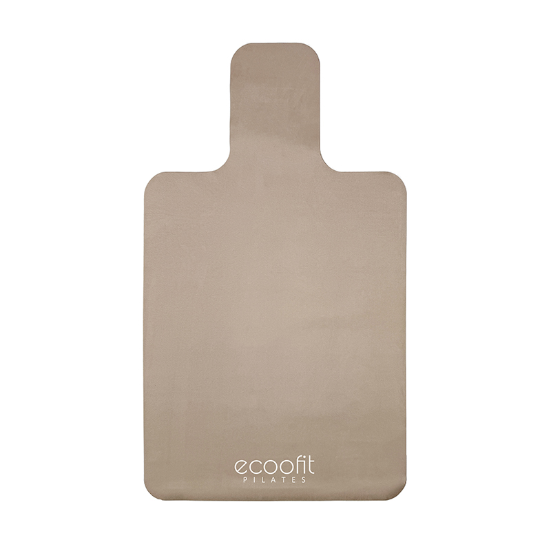 Beige Brown Chocolate Folding Soft Non Slip Custom Microfiber Suede Cover Towel Pilates Reformer Mat With Suede Bag