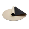 Non-slip Super Grip Beige Sand Nude Color Coconut PU Yoga Mat Rubber in Arch Oval Shape with Custom Print