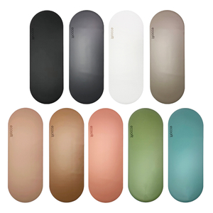 Eco-Friendly 4mm 5mm Thick Nude Oval PU Natural Rubber Anti-Slip Custom Logo Pilates Vegan Pill Shape Arch Yoga Mat