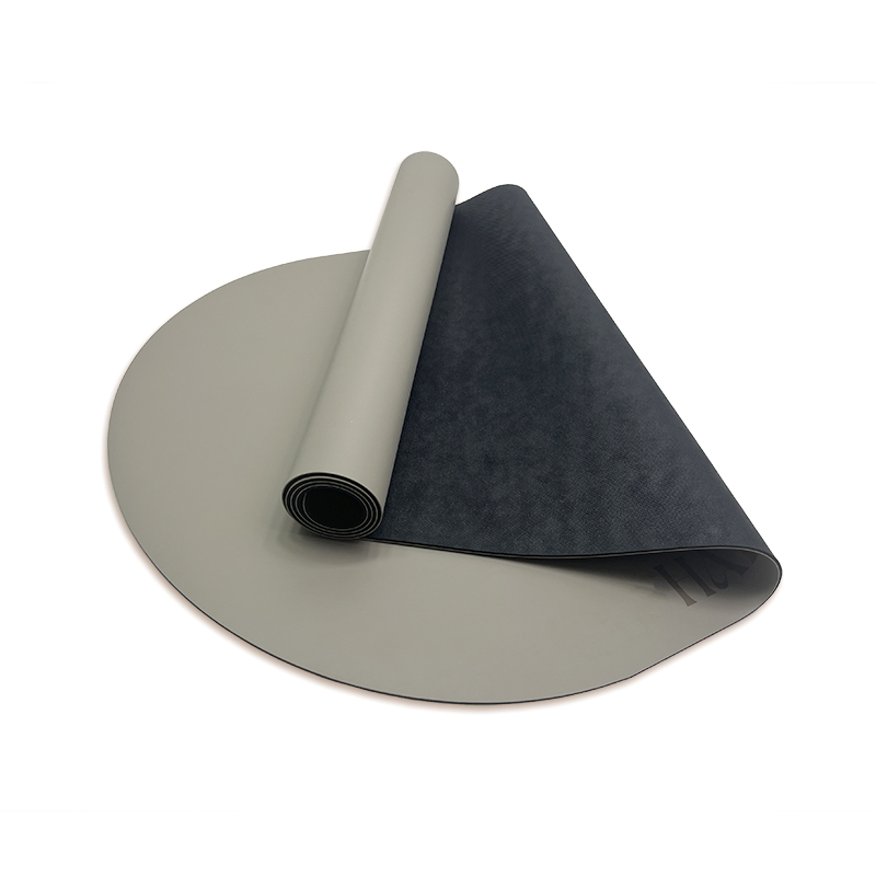 4mm Thick Gym Sport Rubber PU Yoga Pilates Arch Mat Studio Workout Custom Logo Oval Yoga Mat Rubber Black