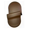 2025 Popular Chocolate Dark Brown Tan Color Matt PU Natural Rubber Yoga Mat with Laser Logo Arch Oval Shaped Mat