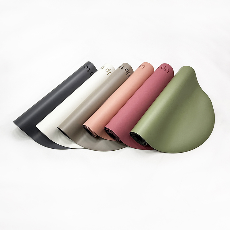 Eco-Friendly 4mm 5mm Thick Nude Oval PU Natural Rubber Anti-Slip Custom Logo Pilates Vegan Pill Shape Arch Yoga Mat
