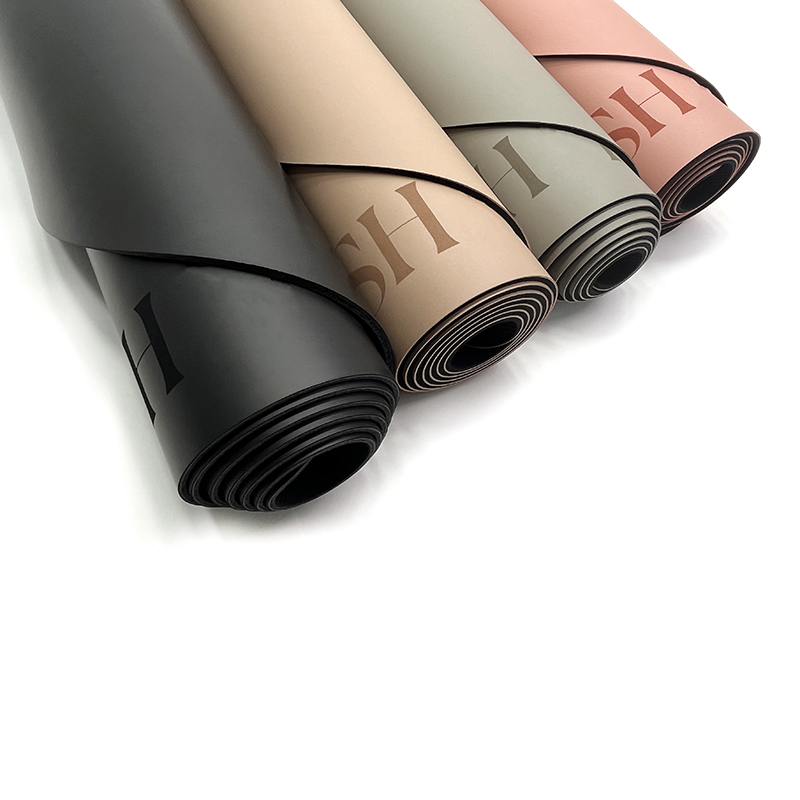 4mm Thick Gym Sport Rubber PU Yoga Pilates Arch Mat Studio Workout Custom Logo Oval Yoga Mat Rubber Black