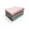 Pastel Blue Pink Beige Nuede Solid Color Custom Logo Hygiene Foldable Easy Care Durable Pilates Reformer Mat With Suede Bag