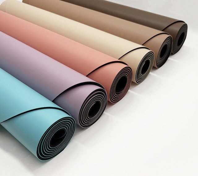 Eco-Friendly 4mm 5mm Thick Nude Oval PU Natural Rubber Anti-Slip Custom Logo Pilates Vegan Pill Shape Arch Yoga Mat