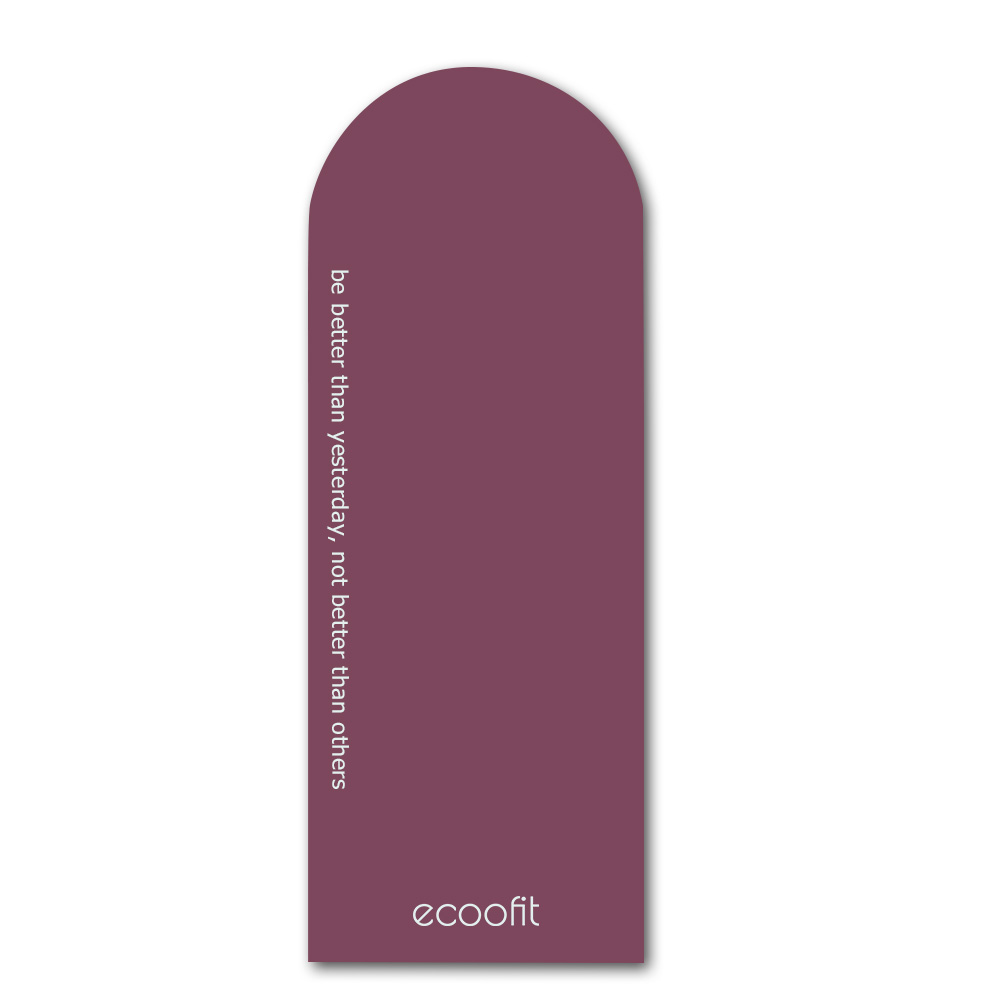 Sweat Grip Hot Yoga Matt Claret Burgundy Color PU Yoga Mat Natural Rubber with Custom Logo in Capsule Shape