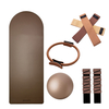 Chocolate Brown Yoga Mat Pilates Ball Rings Ankle Weight Bangles with Custom Logo Fitness Kits Accessories