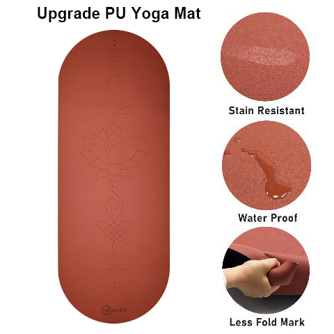 Upgraded Waterproof PU Natural Rubber Yoga Mat
